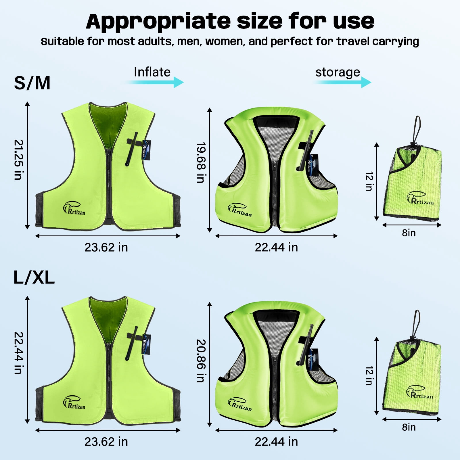 Adult Buoyancy Vest Life Jacket , High Buoyancy, Adjustable Straps, Lightweight Comfortable Quick-Drying Unisex for Boating Fishing Kayaking Swimming Water Sports, Orange