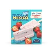 Helados Mexico Strawberry Premium Ice Cream Bars, Gluten-Free, 6 Cream Paletas, 18 fl oz
