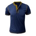 thumbnail image 4 of Taqqpue Mens Short Sleeve Shirts Casual Solid Color Button T-Shirts Basic Cotton Summer Lightweight Blouse Tops, 4 of 6