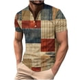 thumbnail image 2 of IROINNID T-Shirts for Big and Tall Men, Lightweight Thin Basic Botton Round Neck Summer Blouses for Men, 2 of 5