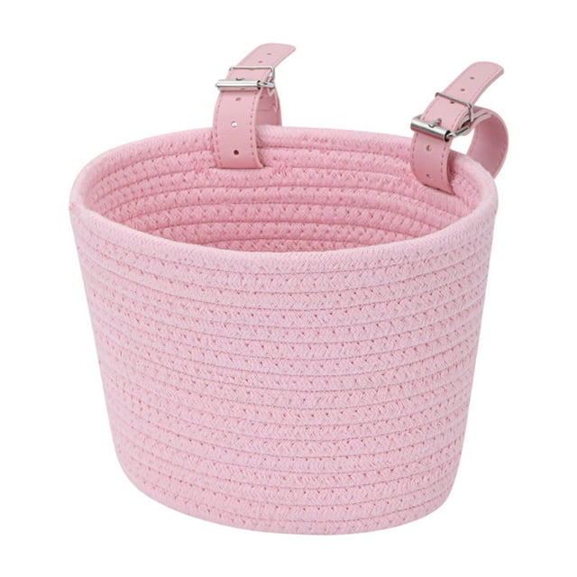 S SERENABLE Kids Bike Basket Carrier Front Basket for Boys Girls Children Riding Pink