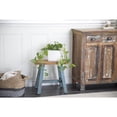 thumbnail image 2 of DecMode Wood Stool with Brown Wood Top, Blue, 2 of 10