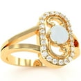 thumbnail image 2 of Split Band Opal Diamond Cocktail Ring In 14k Yellow Gold, 2 of 6