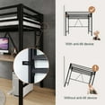 thumbnail image 6 of Amolife Twin Size Heavy Duty Metal Loft Bed with Removable Ladder & Full-Length Guardrail, Black, 6 of 10