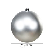 HomeDM Christmas Balls Silver Shatterproof Ornaments Balls 20cm/7.87" Christmas Tree Hanging Pendant for Holiday Wedding Party Home Decor