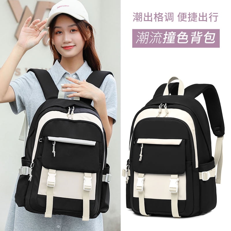 Cross border trendy backpack female junior high school lightweight college student school bag gift bag waterproof computer backpack male wholesale