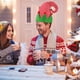 thumbnail image 5 of Fiudx Ofertas Flash Artículos En Oferta Gorro Navideño Con Campana, Artículos De Decoración Navideña, Adornos Para Sombreros De Retazos A Rayas, 5 of 6