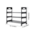 thumbnail image 3 of HongHeng Shoe Rack with Wheels Movable Shoe Rack Organizer Three Tier Shoe Storage Cabinet for Everyday Items Suitable for Bedroom Closet Entryway Bedroom Under Table, 3 of 6
