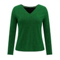 thumbnail image 4 of Womens Tops Spring And Autumn New Casual Solid Color Sequin Long Sleeved T Shirt Soft Breathable Top L Sweaters For Women, 4 of 8