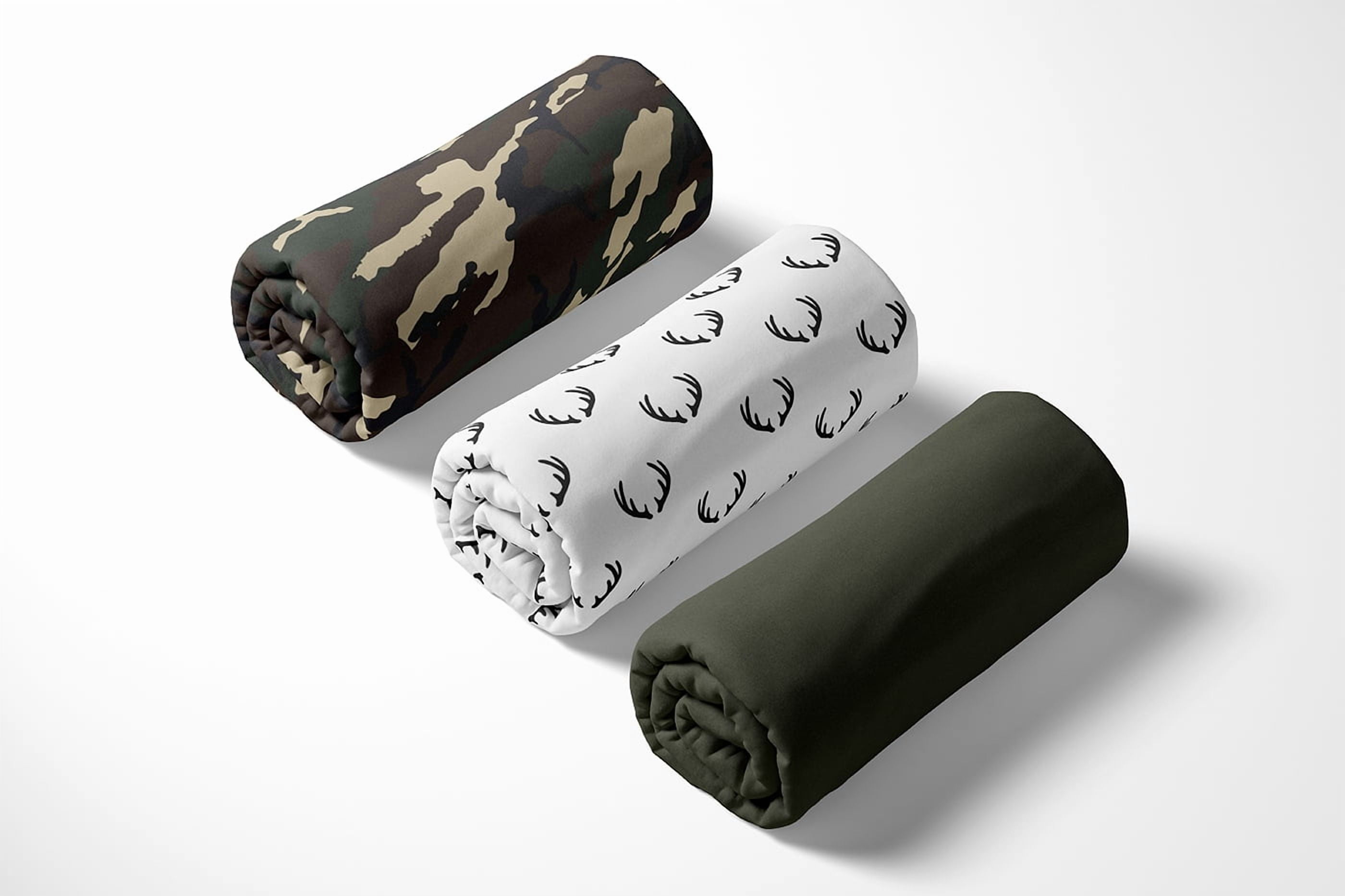 Sweet Jojo Designs Woodland Camo Boy Fitted Crib Sheets Set 3 Piece