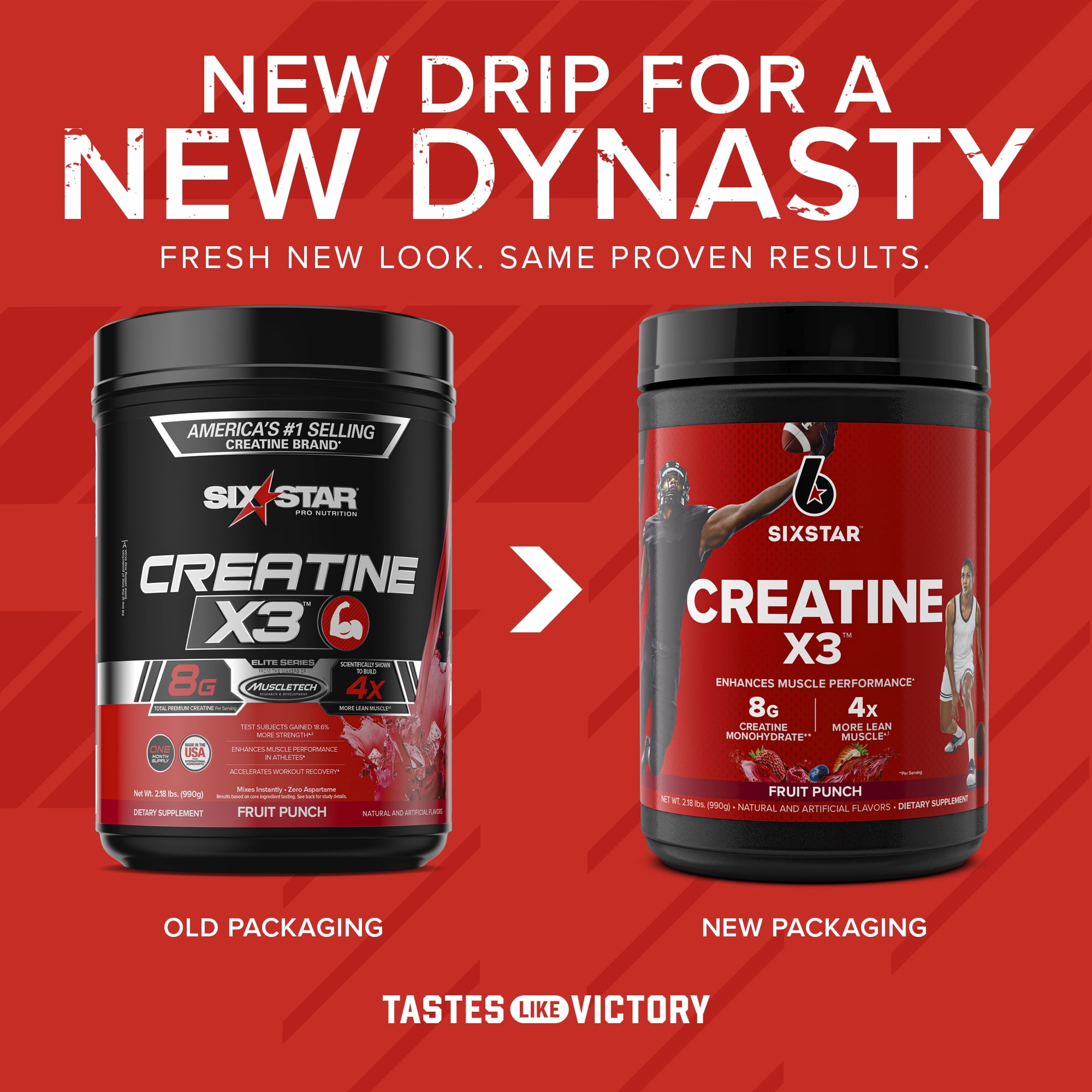 Six Star Pro Nutrition Elite Series Creatine X3 Fruit Punch Post-Workout Powder to Build Muscle