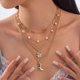 thumbnail image 1 of Decorated with ocean-style pearl, starfish, shell and flower pendant multi-layer, 1 of 2