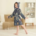 thumbnail image 4 of FORMRS Niños Bathrobe Unisex Hooded Robe Soft Plush Pajamas Sleepwear, Size 10-12T, Astronaut Space, 4 of 7