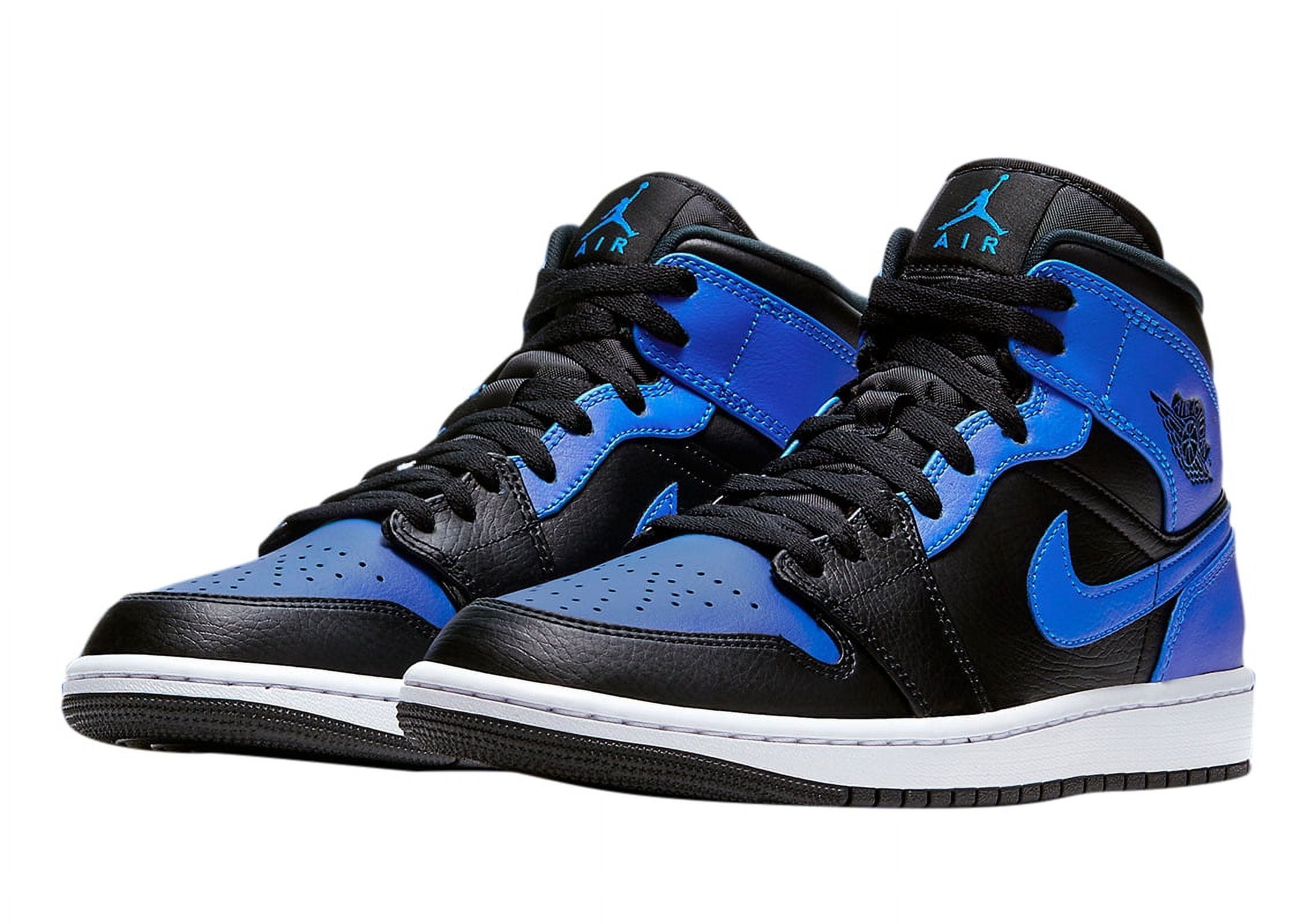 Men's Jordan 1 Mid Royal Black/Hyper Royal-White (554724 077) - 9 -  Walmart.com