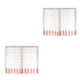 thumbnail image 2 of Yuarrent Cortinas transparentes para ventana, colgante de cenefa, adorno para el hogar, diseño de escena de sala de estar, cortinas de gasa, Rosa 1*1.2 m 2Conjunto, 2 of 6