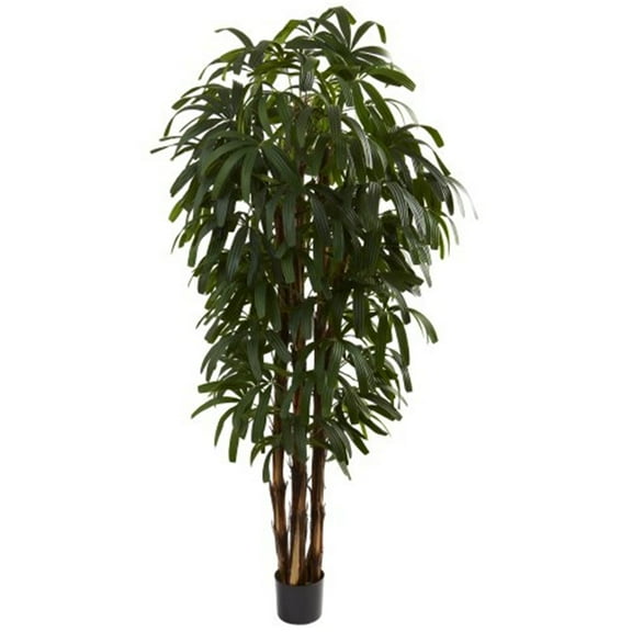 Nearly Natural 6' Raphis Palm Artificial Tree, Green