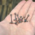 thumbnail image 3 of Lot Of 6 Tongue Rings Barbells Surgical steel 14g, 3 of 4