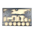 thumbnail image 1 of Expositor de pelotas de golf para pared, vitrina de hierro para decoración del hogar, estante de almacenamiento rectangular para colección de pelotas, 1 of 9