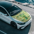 thumbnail image 4 of Uorisanigo Green Hat Gold Coin Irish Flag Color Print Car Hood Cover Waterproof Elastic Car Hood Flag Cover Comfortable Fashion Suitable Most Automotive Pickup Sedans Trucks SUVs, 4 of 7