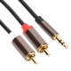 thumbnail image 3 of Cable de audio NikouMX 3,5 mm a 2 RCA 2 metros para computadora, 3 of 8