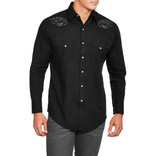 Plains Western Wear - Big and Tall Men's Long Sleeve Easy Care Western ...