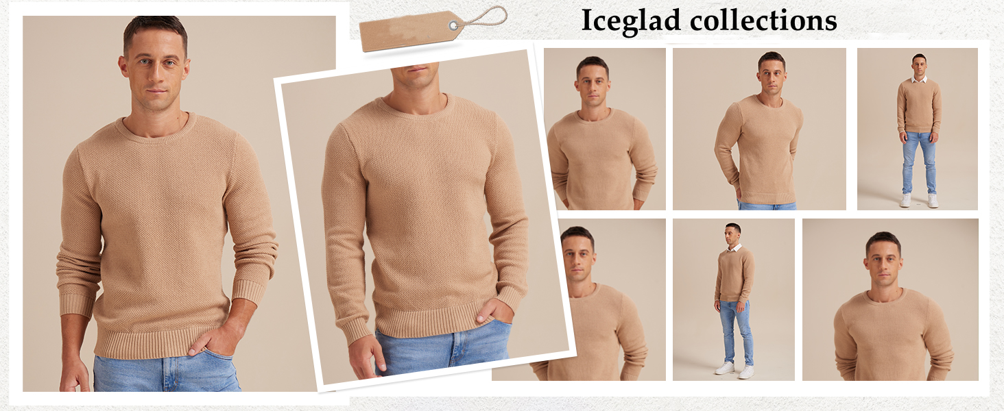 Iceglad Men's Crewneck Pullover Sweater photo 6