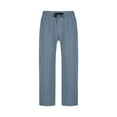 thumbnail image 4 of UVEASISHA Men's Lightweight Cargo Pants Drawstring Straight Loose Work Pants Elastic Waist Atheltic Sweatpants Solid Color Trousers with Pockets Clearance Sales Today Blue M, 4 of 6