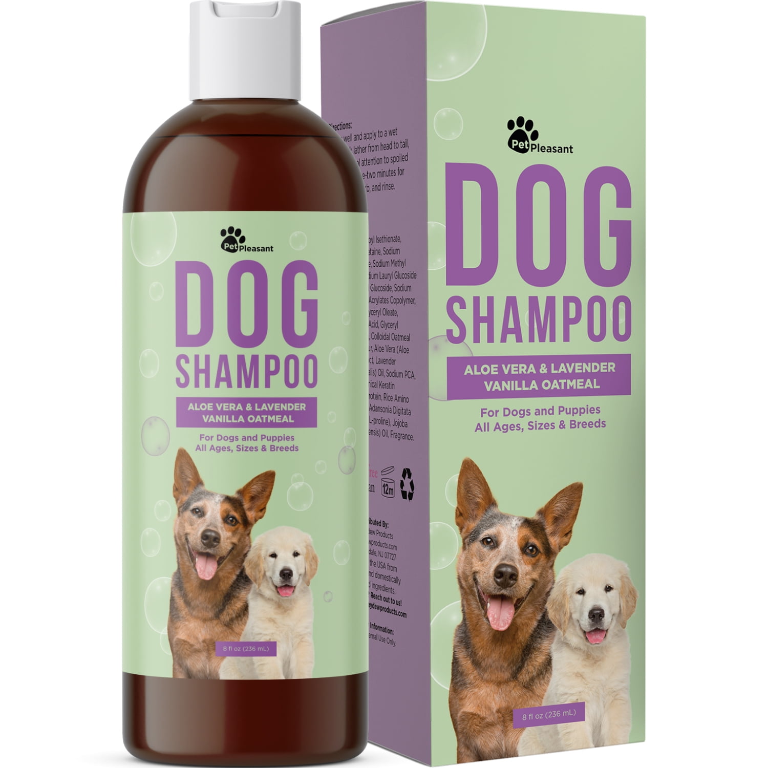 Vanilla Oatmeal Shampoo for Dogs Oatmeal Dog Shampoo for Dry Skin with Lavender and Aloe Vera