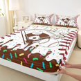 thumbnail image 5 of Erosebridal Beige & Brown Dripping Baseball Field & Bats Graphic Queen Sheet Sets 4 Pieces, Baseball Graphic Bed Set for Boys And Girls Kids,Lightweight Room Decor, 5 of 5