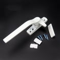 thumbnail image 4 of Plastic Steel Door and Window Handle Portable External Flat Window Handle Lock 7-word Single-point Metal Window Buckle (Right Handle), 4 of 7