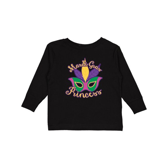 Inktastic Mardi Gras Princess Girls Long Sleeve Toddler T-Shirt