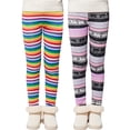 thumbnail image 4 of Popvcly 2 Pack Girls Winter Warm Leggings Fleece Lined Leggings Thick Thermal Tights Pants 2-11T, 4 of 10