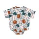 thumbnail image 1 of Gibobby Mameluco niña con estampado de béisbol de dibujos animados de manga corta para niños y niñas, ropa para recién nacidos(Blanco, 6-9 Meses), 1 of 5