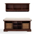 Crosley Brennan 2 Piece Entryway Bench and Shelf Set