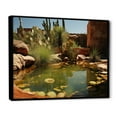 thumbnail image 2 of Designart "Oasis in the Desert II" Landscapes Floater Framed Canvas Print, 2 of 7