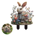 thumbnail image 2 of SXcggal Easter Rabbit Ground Stake Insert Art Garden Decoration Colorful Easter Decoration For Yard Practical Basic Card Slot For Garden, 2 of 9