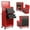 Black/Red, variant on Costway 2 in 1 Rolling Cabinet Storage Chest Box Organizer w/ 6 Drawers Black