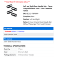 thumbnail image 2 of Left and Right Door Handle Set 4 Piece - Compatible with 2000 - 2006 Chevy Tahoe 2001 2002 2003 2004 2005, 2 of 2