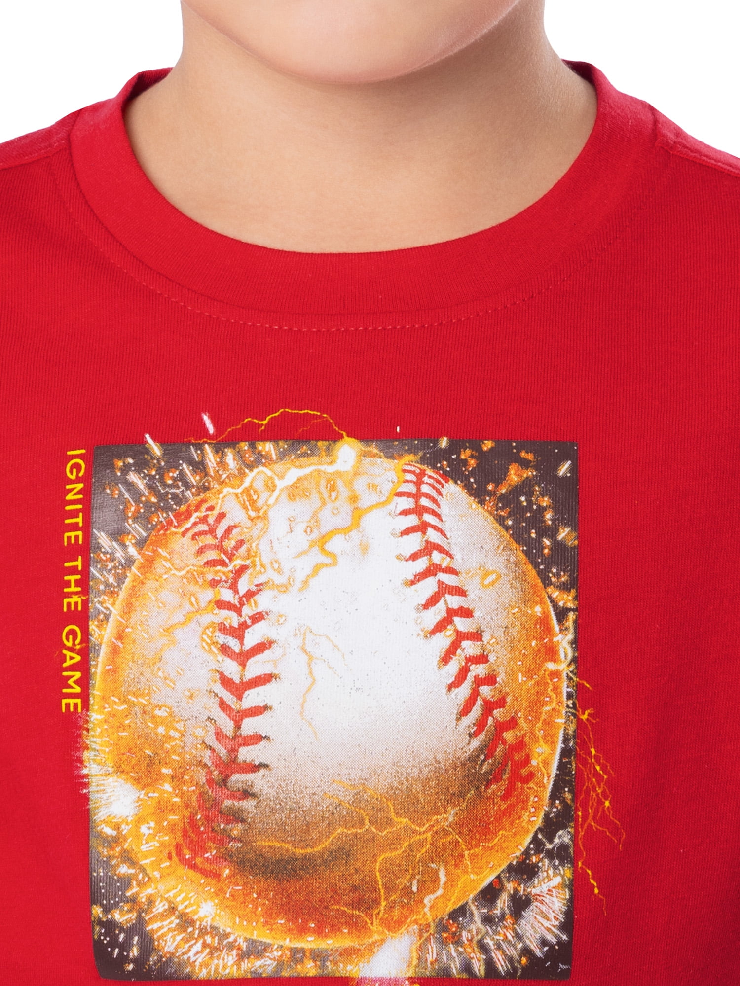 Athletic Works Boys Active Short Sleeve Graphic T-Shirt, Sizes 4-18 & Husky