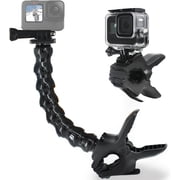Jaws Flex Clamp Mount with Adjustable Gooseneck 8-Section Compatible with Go Pro Hero 13,12,11,10,9,8,7,6,5,4,Session,3+, 3,2,1,Max,Fusion,DJI Osmo Action 5 Pro 4 3 2 Cameras