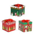 thumbnail image 4 of HONITANO 3Pcs Christmas present Box Assorted Color Square Paper Storage Small 10 x 10 x 10cm, 4 of 8