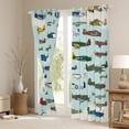 thumbnail image 3 of Manfei Colorful Airplane Black Out Curtains,Aircraft Theme Curtains Pack of 2 (42x63 Each),Green Blue Bedroom Curtains For Boys Kids,Super Cozy Room Decor, 3 of 6