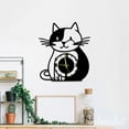 thumbnail image 3 of Handmadetneonsign Cute Cat Wall Clock Unique, Pet Year Date Round Wall Clock, Text Oversize Wall Clock 59646, 3 of 5