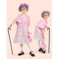 thumbnail image 2 of Disfraz infantil de señora mayor WooWee, vestido rosa, 5-7 años, 2 of 7