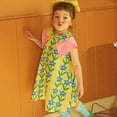 thumbnail image 3 of Toddler Baby Girl Infant Comfy Cotton Linen Lace Princess Overall Dress Sundress, 3 of 7