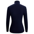 thumbnail image 4 of Womens Long Sleeve Turtleneck Pullover Sweater Color: Navy Size: S, 4 of 4
