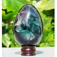 thumbnail image 3 of Polished Green and Multi Colors Fluorite Stone Egg 145mm / 2530g Natural Crystal Quartz Natural Gemstone, Energy Amplifier Ideal for Reiki Gift, Handpicked Stunning Egg, Showpiece Egg, 3 of 5