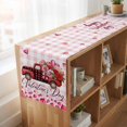 thumbnail image 6 of Table Runners 90 Inches Long Dress Scarves, Valentine's Day Farmhouse Coffee/Dining/Kitchen Table Runner for Living Room, Roses Car Love Hearts Romantic Pink Plaid 13x90 Inch, 6 of 9