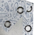 thumbnail image 4 of Ambesonne Surfboard Grommet Curtain, Doodle Summertime, 50" x 96", Petrol Blue Slate Blue, 4 of 6