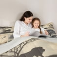 thumbnail image 5 of Homewish Female Men Women Wildlife Lion Elephant Giraffe Full Size Comforter Sets 3-Piece,African Savanna Bedding Comforter Set,Animal Migration Lightweight Bedding Sets,Super Cozy Room Decor, 5 of 8